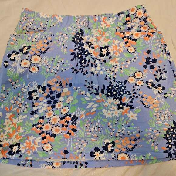 Blue flowered Kim Rogers skort, size Medium - Picture 1 of 1
